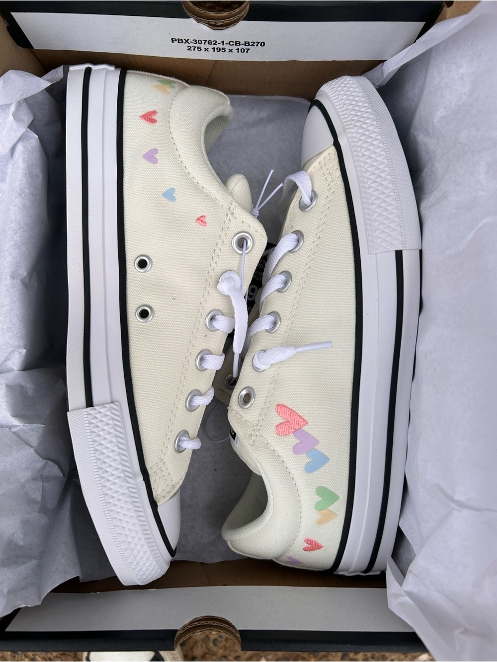 Converse slip on egret white 🩵💜